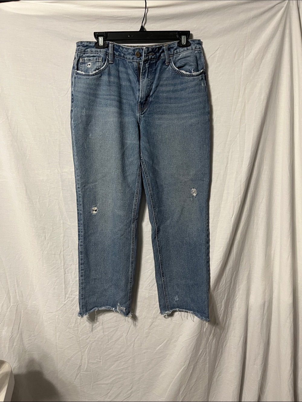 Flying Monkey Light Blue Distressed Ankle Jeans - Picture 1 of 10